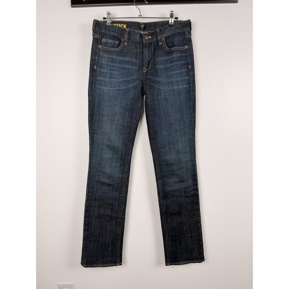 J.Crew Matchstick Straight Jeans in Dark Wash Low Rise
